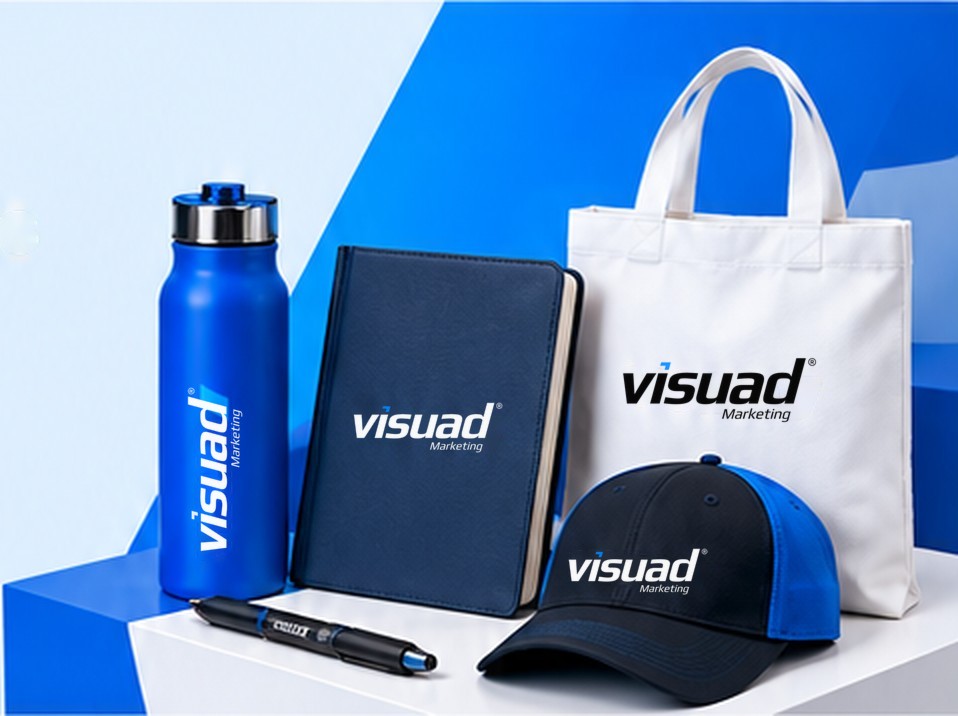Tomatodo, libreta, bolsa, gorra y lapicero con logo Visuad